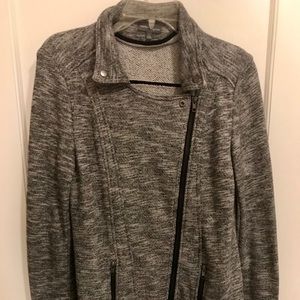 Asymmetrical Heather Moto Jacket